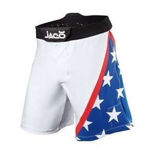  Jaco USA Resurgence MMA Fight Shorts   White Sports 