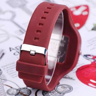 Hotaru Fashion Jelly Brown Wrist Silicone Quartz Watch  