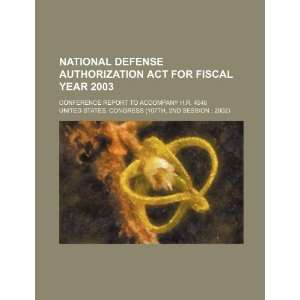  National Defense Authorization Act for Fiscal Year 2003 conference 