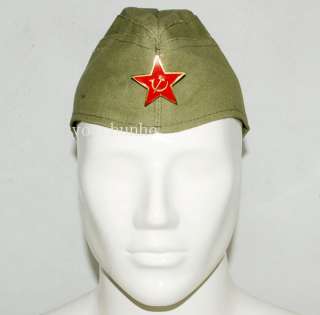 WWII RUSSIA GARRISON CAP WITH INSIGNIA L  31111  