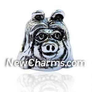   Piggy Head European Bead Pandora Style Chamilia Troll Biagi Jewelry