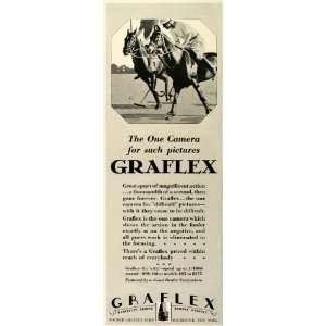  1928 Ad Folmer Graflex Camera Models Pricing Horse Polo Action Shot 