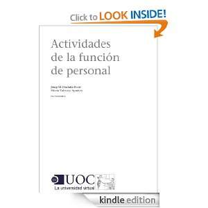 Actividades de la función de personal (Spanish Edition) Josep M 