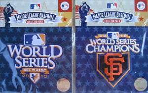 Combo MLB Patch World Series 2010 + WS Champions Patch SF Giants 