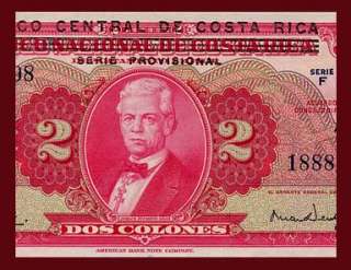 Series and Denomination 2 Colones  1967   Provisional Issue