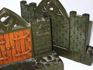 Vintage Antique Bookends 1920s Judd Signed 9737 Cast Iron Gate Door 