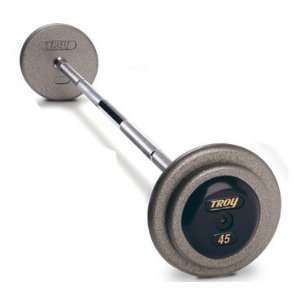   Cast Barbell Set with Rubber End Caps, Gray: Health & Personal Care
