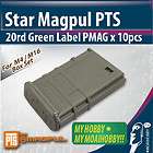 MAGPUL PTS 20rd magazine Green Label PMAG AIRSOFT M4 M16 AEG X 10pcs 