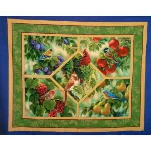  Wild Birds Sanctuary Quilt Cotton Wall Hanging Panel: Home 