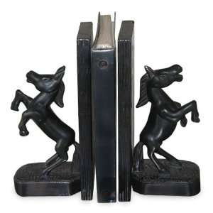  Wood bookends, Wild Horses (pair): Home & Kitchen