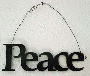 PEACE Words to Live By Wall Art Hanging Metal Sign  