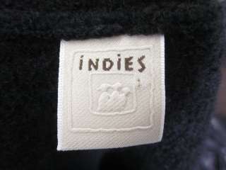 INDIES Black Wool Star Moon Button Coat Jacket Sz 3  