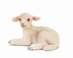Schleich Farm White Lamb Lying Down #13284  