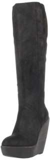 Joes Jeans Glider $345 Designer Tall Leather Boots 6.5 Black Wedges 