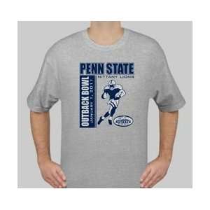  2011 Outback Bowl Penn State Mens T Shirt Gray: Sports 
