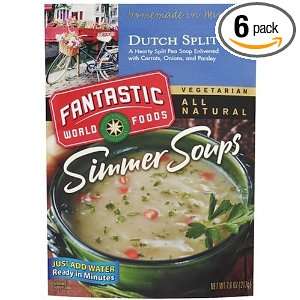 Fantastic Foods Dutch Split Pea Simmer Soup, 7.6 Ounce Packages (Pack 