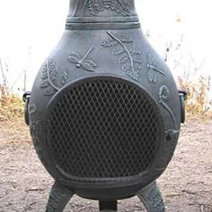 Wood Burning Outdoor Fireplace Dragonfly Chiminea New  