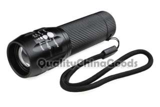 CREE LED light Zoomable Flashlight Zoom Torch + Holster  