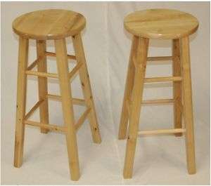 Pair of Wooden Bar Stools Counter Stools   24 or 29  