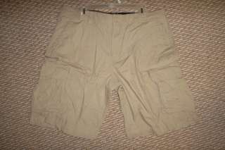 Mens womens shorts cargo Khaki tan brown cotton Large XL 38 x 11 New 