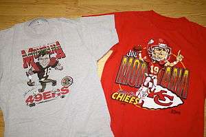   Joe Montana San Francisco 49ers Kansas City Chiefs T Shirt Caricature