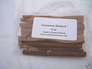 Cinnamon Sticks 6 inches 4 oz Quarter Pound  