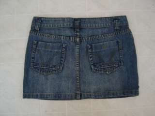 MISS SIXTY ITALY Womens Small S 2 4 6 Denim Jeans Mini Skirt Button 