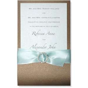  Elegant and Formal Invitations   Bronze Aqua Pocket Tiara 