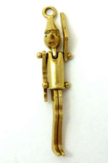 14K Gold Charm Tin Man from the Wizard of Oz or Pinocchio Vintage 1 