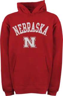 Nebraska Cornhuskers Youth Red Tackle Twill Hooded Sweatshirt  