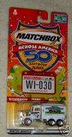 MATCHBOX 50TH BIRTHDAY SERIES WISCONSIN MINT ON CARD  