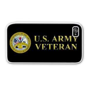    Army Veteran Apple iPhone 4 4S Case Cover White: Everything Else