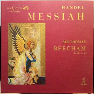 BEECHAM handel messiah 4 LP mint  LDS 6409 w/Book  