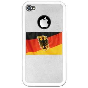    iPhone 4 or 4S Clear Case White German Flag Waving 