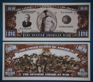 Spanish American War Dollar Bill Money PLUS HOLDER  