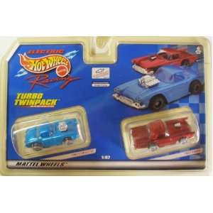   1960 Corvette and 1957 T Bird HO Slot Car Twin Pack Toys & Games