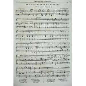   : 1860 Music Words Volunteers England Patriotic Song: Home & Kitchen