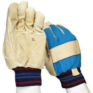 West Chester 1555RF Pigskin Leather Glove, Knit Wrist Cuff, 9.88 