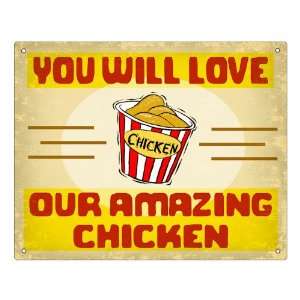 KFC restaurant fried chicken sign / food deli store vintage wall decor 