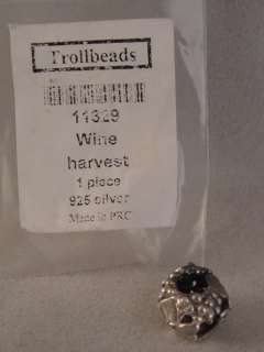 Trollbeads Wine Harvest Sterling Silver 11329 Troll Beads Charm .925 