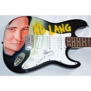  K.D. Lang Autographed Signed Custom Airbrush Guitar 