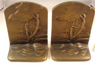 Bradley Hubbard Windswept Trees Bookends RARE *WOW*  