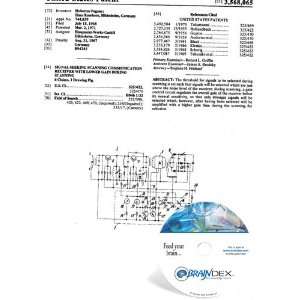 NEW Patent CD for SIGNAL SEEKING SCANNING COMMUNICATION RECEIVER WITH 