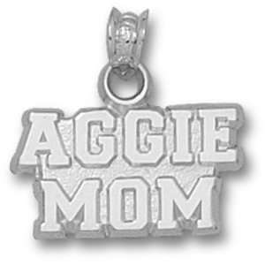  Texas A&M University Aggie Mom Pendant (Silver) Sports 
