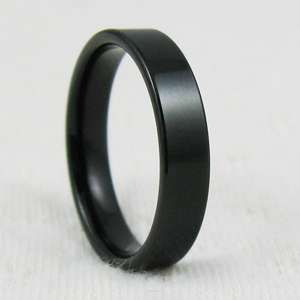 5mm mens plain black tungsten wedding band ring sz4 14  