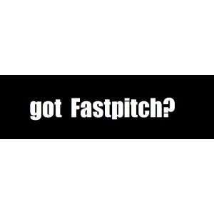 Got Fastpitch? Car Window Decal Sticker White 7 