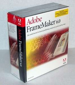 Adobe FrameMaker 6 MAC PN 17910239 NEW Retail Box  