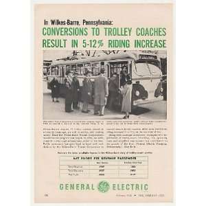    Barre PA General Electric Trolley Coach Print Ad