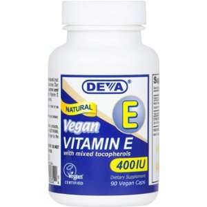  Vegetarian Supplements Deva Nutrition Vegan Vitamin E 400 