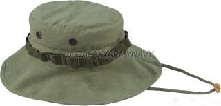 Vintage Vietnam Replica Military Army Olive Drab Boonie Bush Hat 